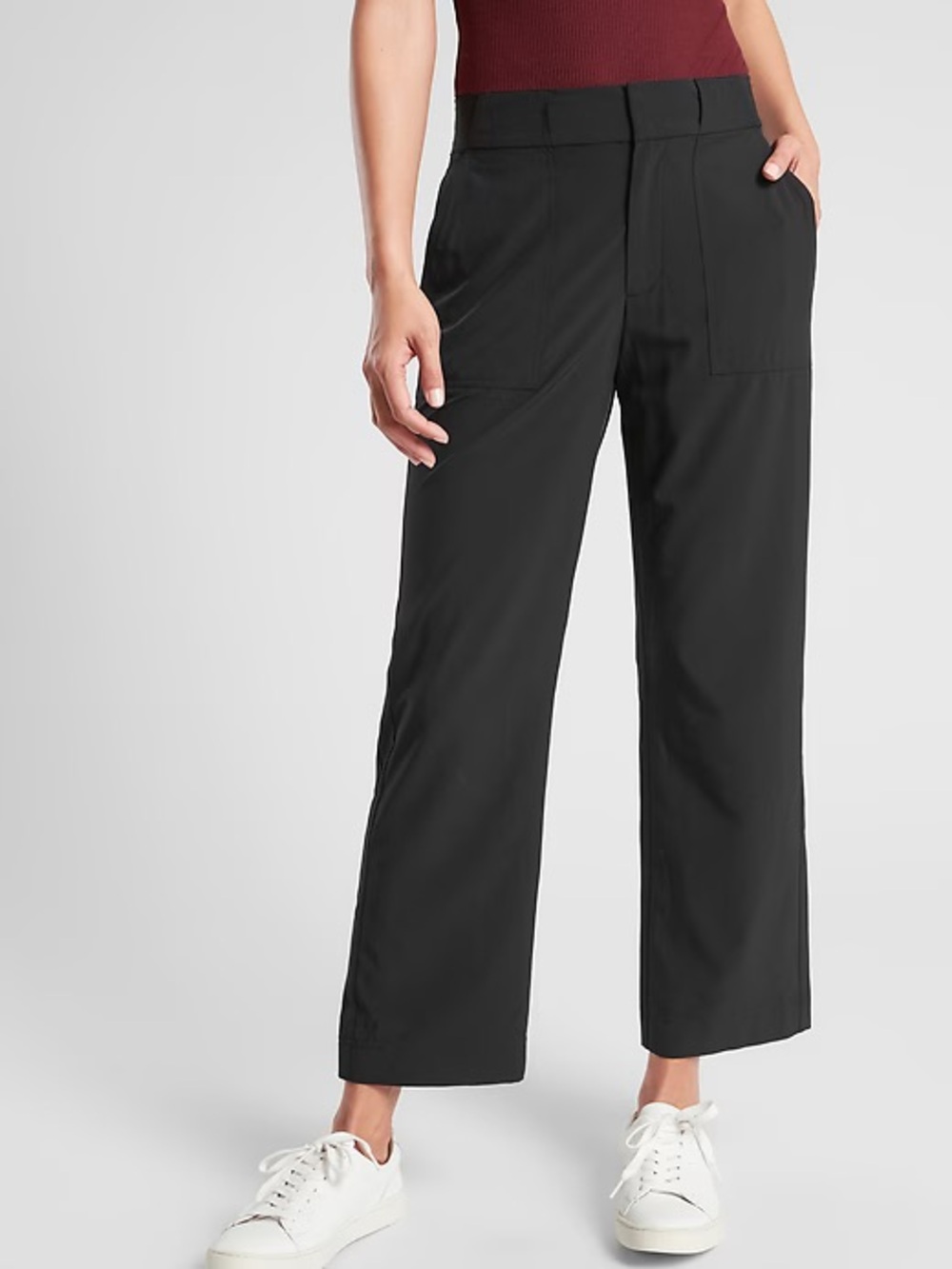 Athleta Tribeca Utility Crop Black Pants